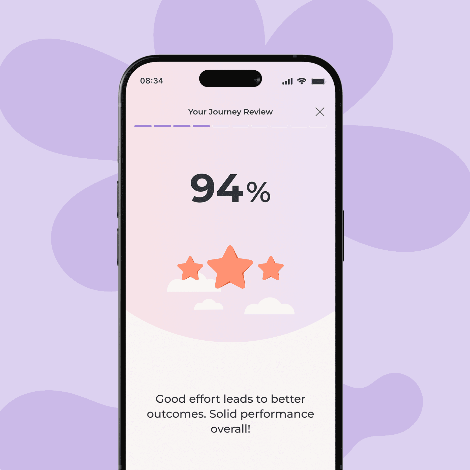 Mobile app screen
